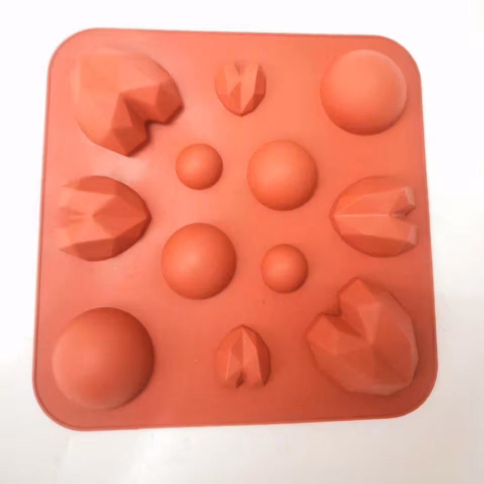 قالب سیلیکونی میکس قلب و نیم گرد