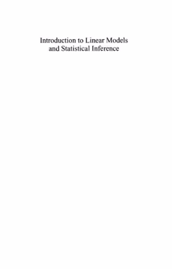 خرید و دانلود نسخه کامل کتاب Introduction to Linear Models and Statistical Inference