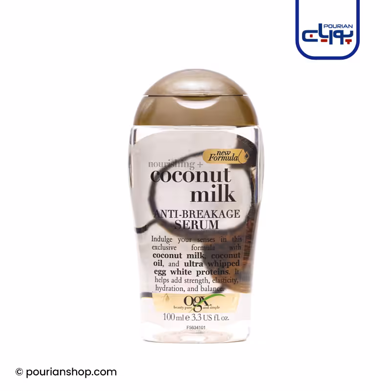 سرم مغذی و ضدشکنندگی موی شیر نارگیل او جی ایکس 100میل _ Ogx Coconut Milk