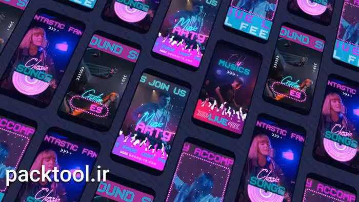 پروژه آماده افتر افکت استوری اینستاگرام موزیک Instagram Music Stories - پک تول