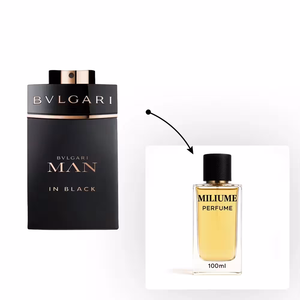 اسانس عطر Bvlgari Man In Black برند kpf - کد 2597 - بولگاری من این بلک 100ML - میلیوم پرفیوم