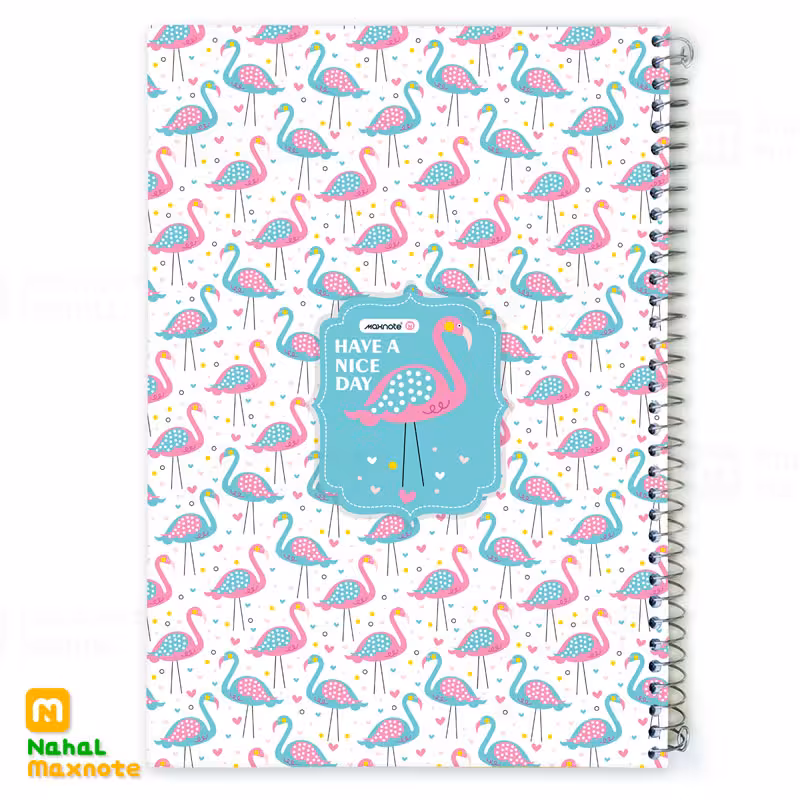 دفتر 80 برگ سیمی جلد سخت طرح دار کد 9817.طرح 8