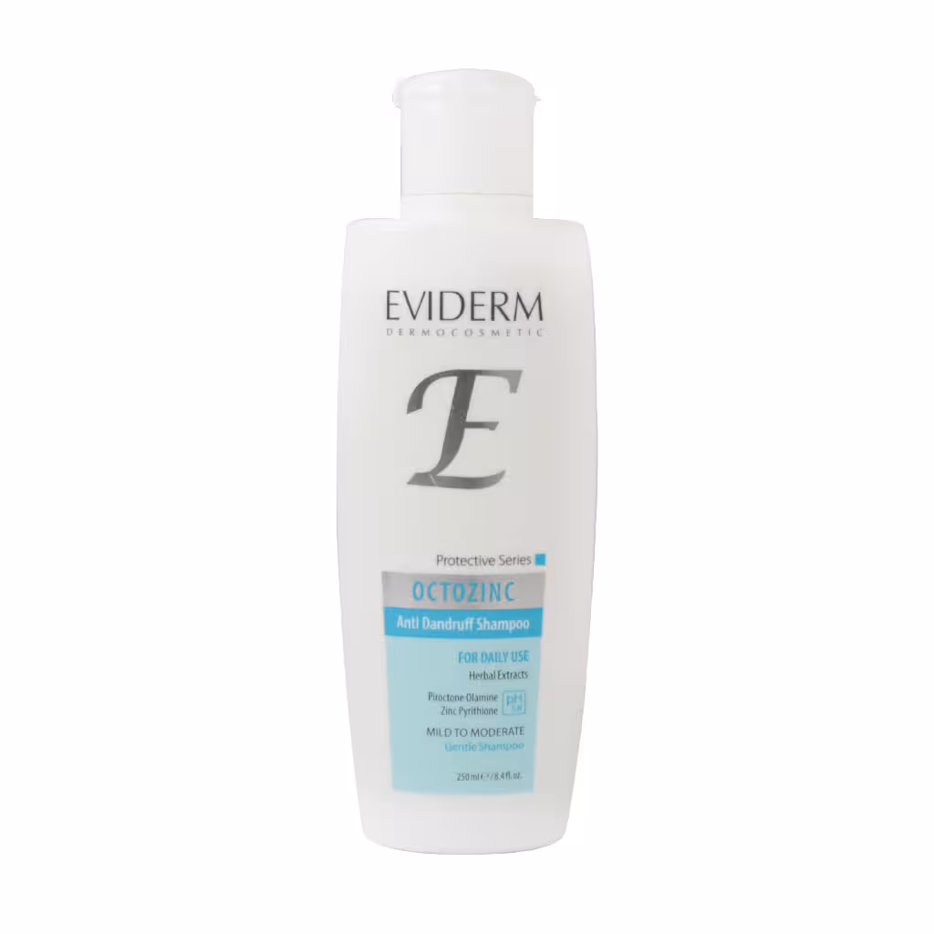 شامپو ضد شوره روزانه اکتوزینک مناسب انواع مو 250 میلی لیتر اویدرم EVIDERM