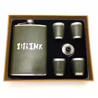 ست قمقمه جیبی چرم 4 شات drink کد s530217