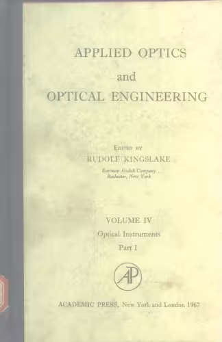 خرید و دانلود نسخه کامل کتاب Applied optics and optical engineering,Vol.IV