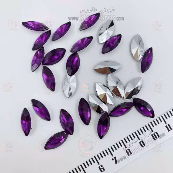 مارکیز پلاستیکی 9 در 18 ( بادمجانی ) بسته 25 عددی