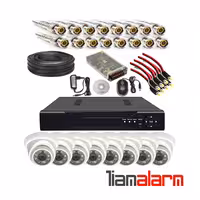 پکیج کامل 8 دوربین مداربسته دام پلاستیکی LIGHT   دستگاه 8 کانال 1080N