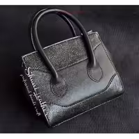 کیف دستی زنانه چرم طبیعی گاوی دستدوز با یراق استیل