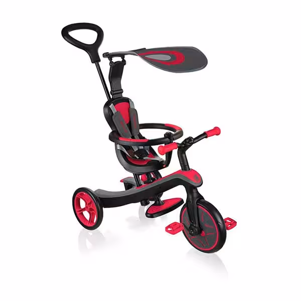سه‌چرخه 4 کاره قرمز Globber مدل EXPLORER TRIKE 4 in 1