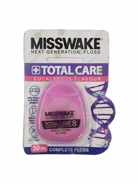 نخ دندان مدل توتال کر 8 میسویک -Misswake Total Care 8 Dental Floss 50 meters