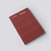 دفتر خط دار راه راه قرمز همین (HAMIN)