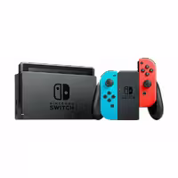Nintendo Switch with Neon Blue and Neon Red Joy-Con