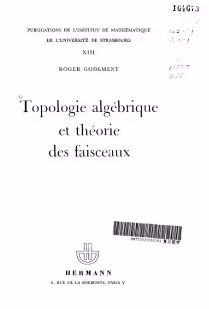 خرید و دانلود نسخه کامل کتاب Topologie algebrique et theorie des faisceaux