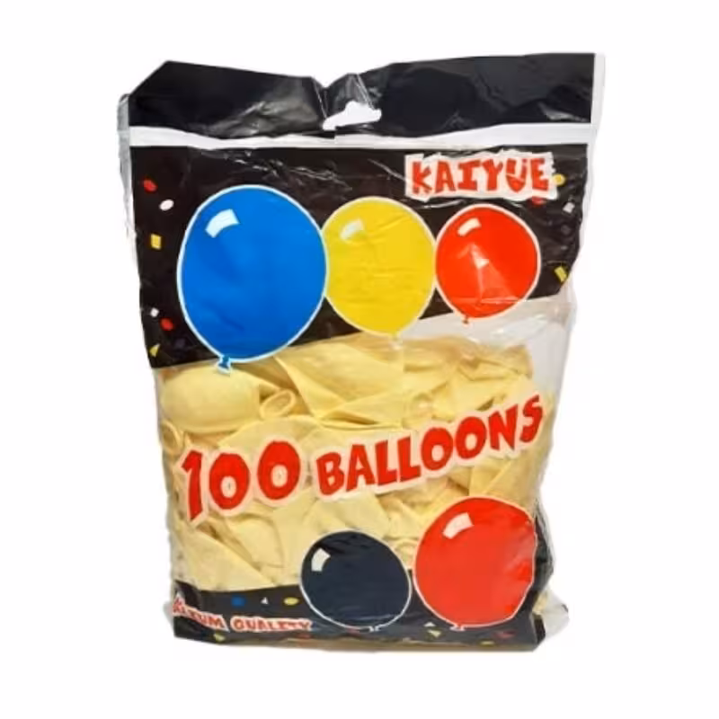 بادکنک پاستیلی لیمویی بسته 100 تایی