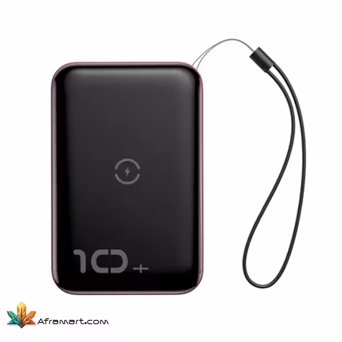 شارژر همراه بی سیم باسئوس ظرفیت 10000 میلی آمپرساعت مدل Mini S Bracket ( کالا سالم ، کارتن باز )