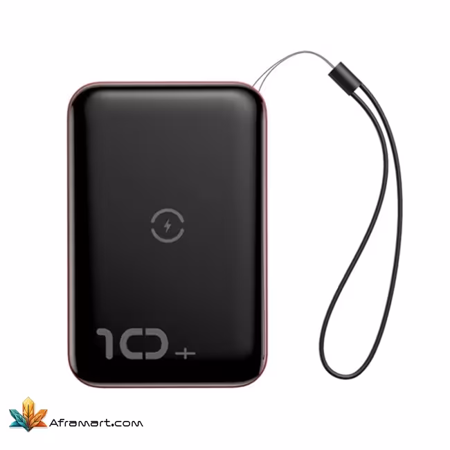 شارژر همراه بی سیم باسئوس ظرفیت 10000 میلی آمپرساعت مدل Mini S Bracket ( کالا سالم ، کارتن باز )