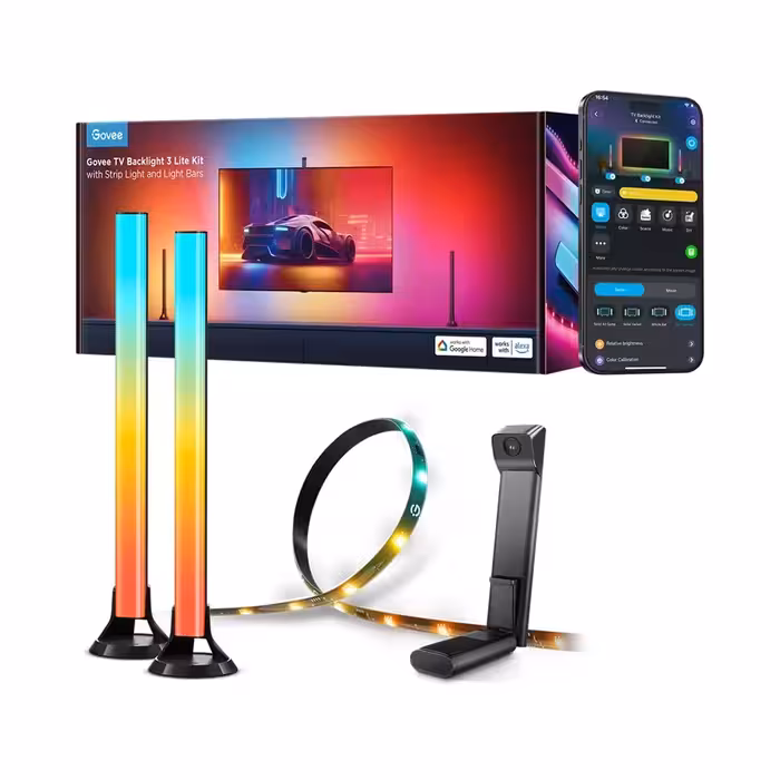 پک روشنایی هوشمند تلویزیون 55 تا 65 اینچی گووی مدل TV Backlight 3 Lite Kit H605A