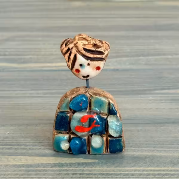 مجسمه سفالی کودک طرح یازده