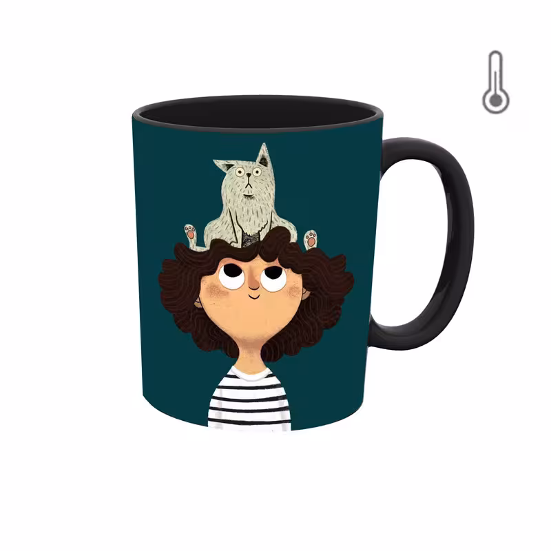 خرید ماگ-لیوان حرارتی  دخترونه مو فرفری