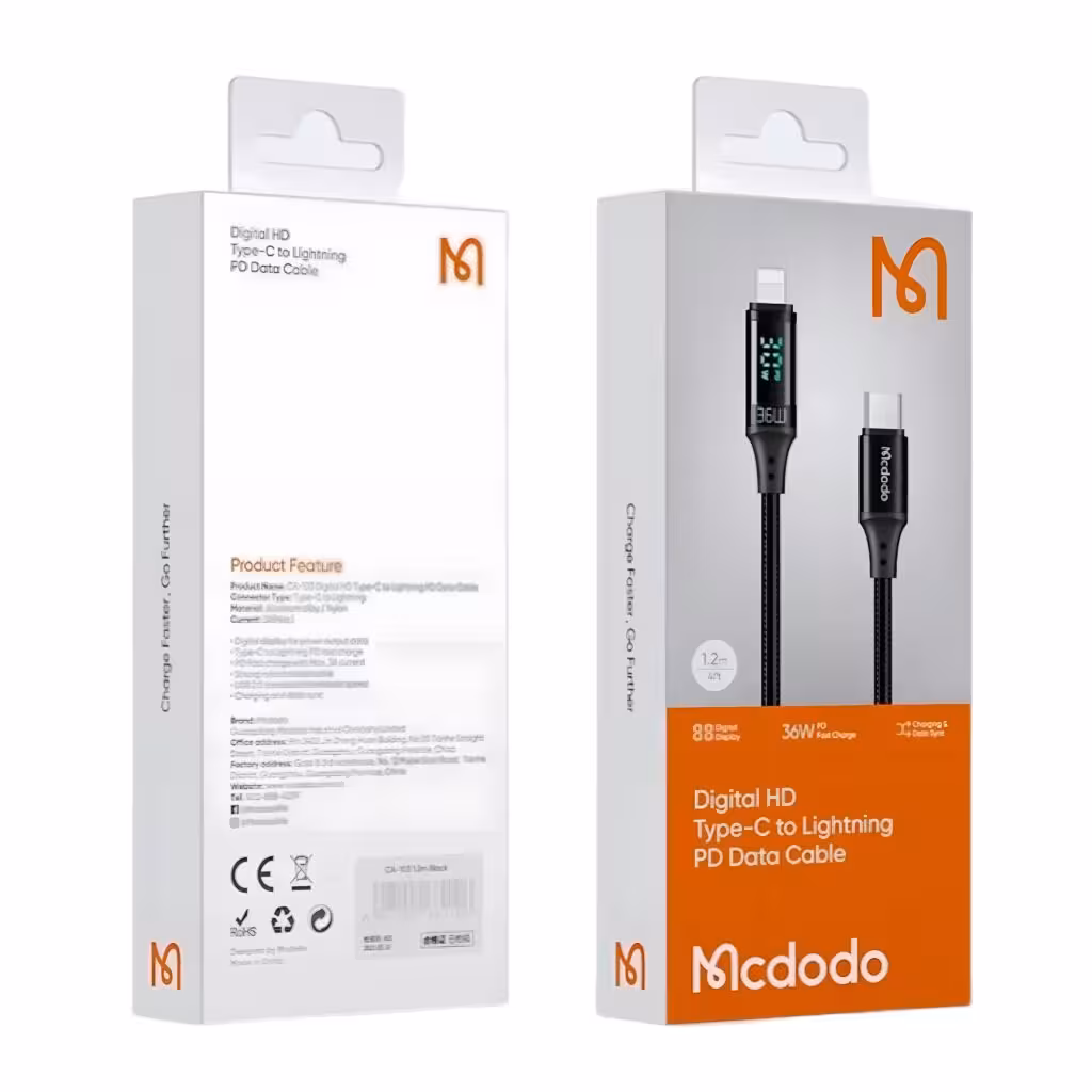 کابل تبدیل USB-C به لایتنینگ مک دودو مدل CA-1030 طول 1.2 متر