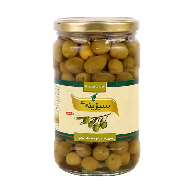 زیتون شور درجه یک طعم دار سبزینه تک 700گرمی