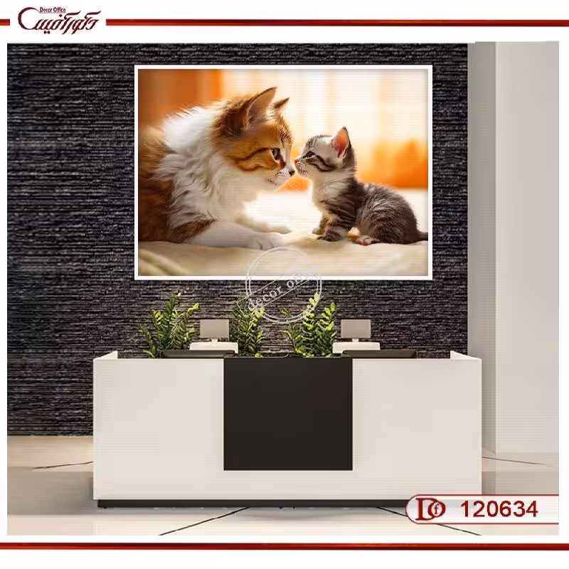 تابلو گربه مادر و فرزند R120634