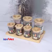 پاسماوری لونا گلس درب چوبی 7 پارچه