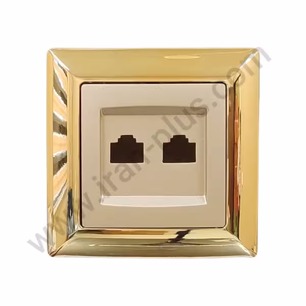 شبکه دوسوکت cat6 cat6 مدل الیزه طرح متال طلایی