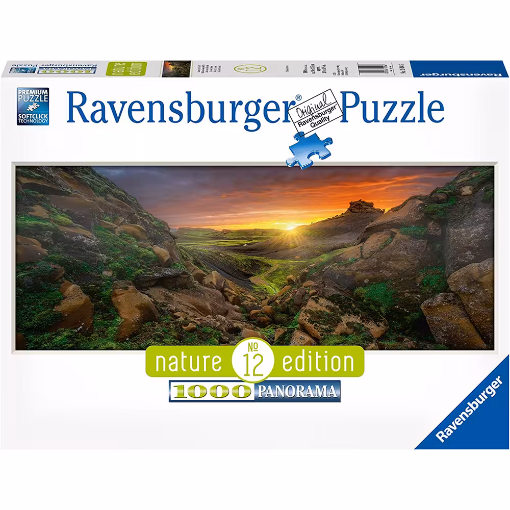 پازل 1000 قطعه پانوراما Ravensburger طرح خورشید بر فراز ایسلند