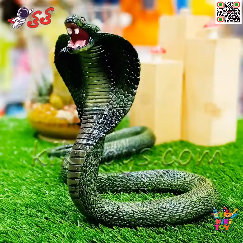 فیگور حیوانات ماکت مار شاه کبری اسباب بازی King cobra Snake Fiqure 1787