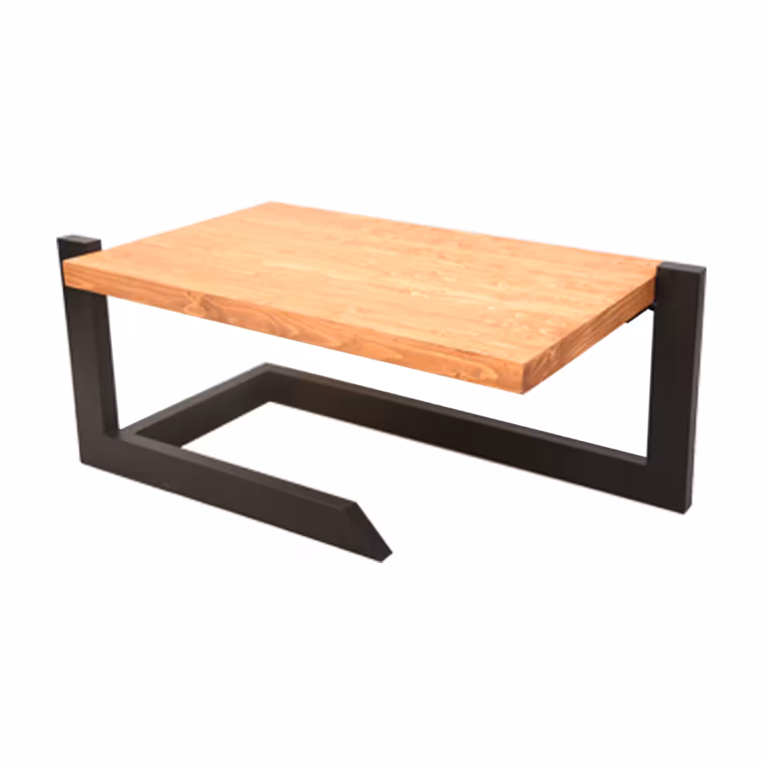 میز جلو مبلی چوب و فلز