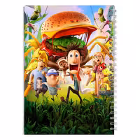 دفتر مشق کارتون ابری با بارش کوفته