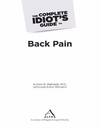 خرید و دانلود نسخه کامل کتاب The Complete Idiot&#039;s Guide to Back Pain
