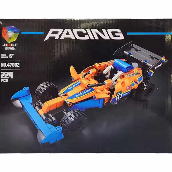 لگو ساختنی ماشین مسابقه ای فرمول1 نارنجیJIQILE مدل 47002 کد 3