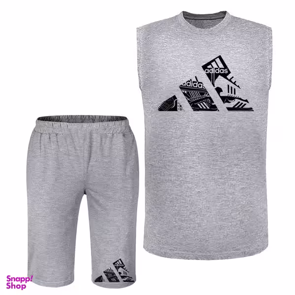 ست تاپ و شلوارک مردانه مدل N201 طرح آدیداس