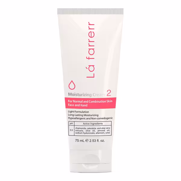 کرم مرطوب کننده و آبرسان لافارر مناسب پوست نرمال و مختلط حجم 75 میل