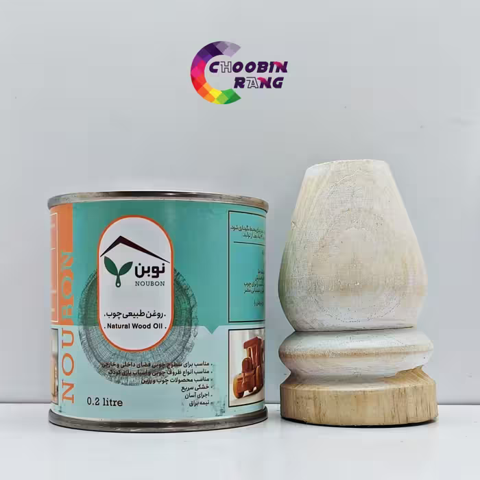 رنگ گیاهی سفید چوب نوبن 1 لیتری