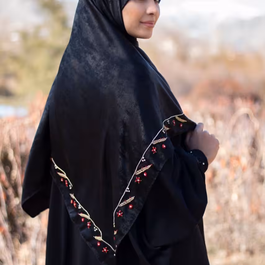 روسری جواهردوزی مدل خرم