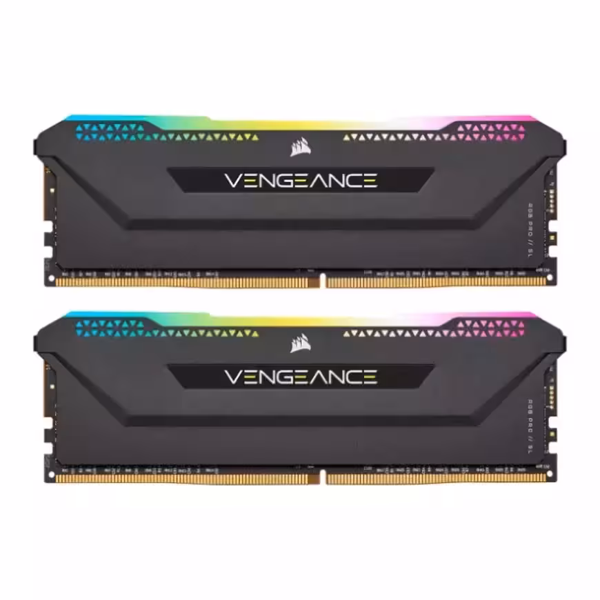 رم کورسیر VENGEANCE RGB PRO SL Black 32GB 16GBx2 3200MHz CL16