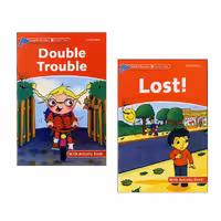 کتاب Dolphin Readers Level 2 Double Trouble_Lost اثر جمعی از نویسندگان انتشارات ابداع 2 جلدی