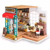 پازل 3 بعدی مینیاتوری روبوتایم مدل کافه سایمون Simon’s Coffee Shop کد J