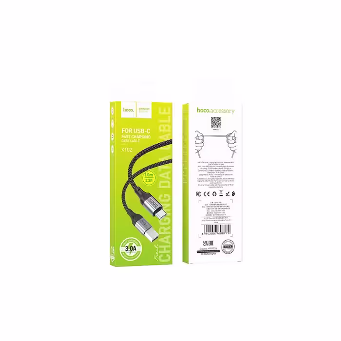 کابل شارژر USB به Type c هوکو مدل X102