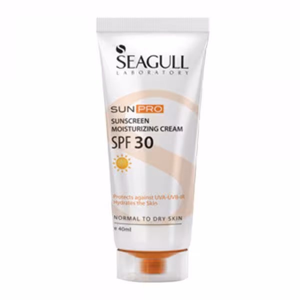 کرم ضد آفتاب SPF30 سی گل بی رنگ مناسب پوست نرمال تا خشک (40 میل)