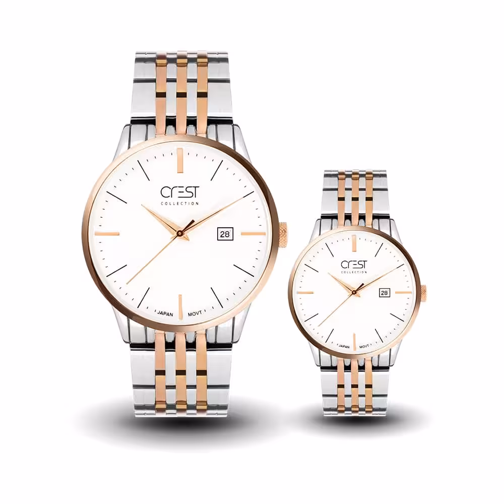 ست ساعت مچی زنانه و مردانه کرست مدل 6025-3