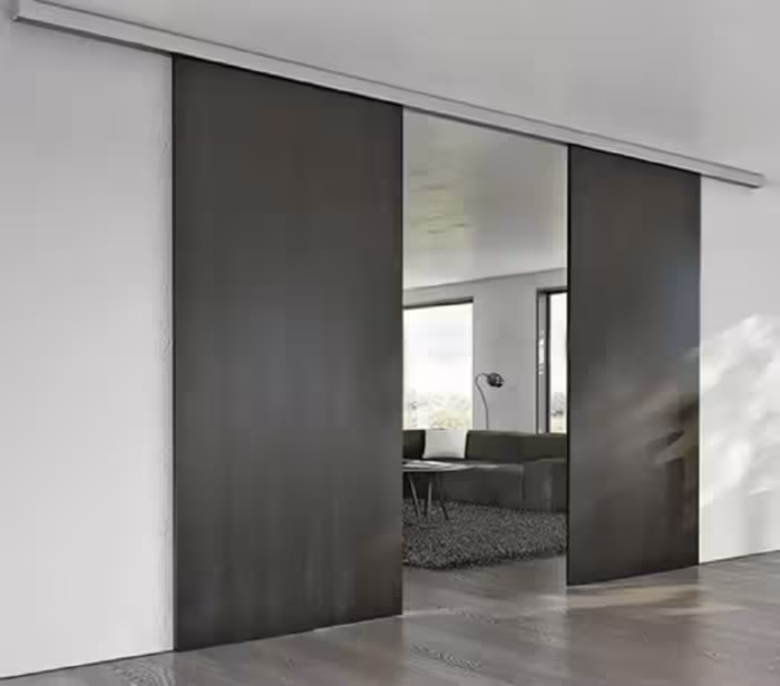 مکانیزم وال هنگ 480 سانتی متر دو درب چوبی ساختمانی متقارن دستی سینکرونایز با عرض هر درب حداکثر 120 سانتی متر فانتونی کد K192