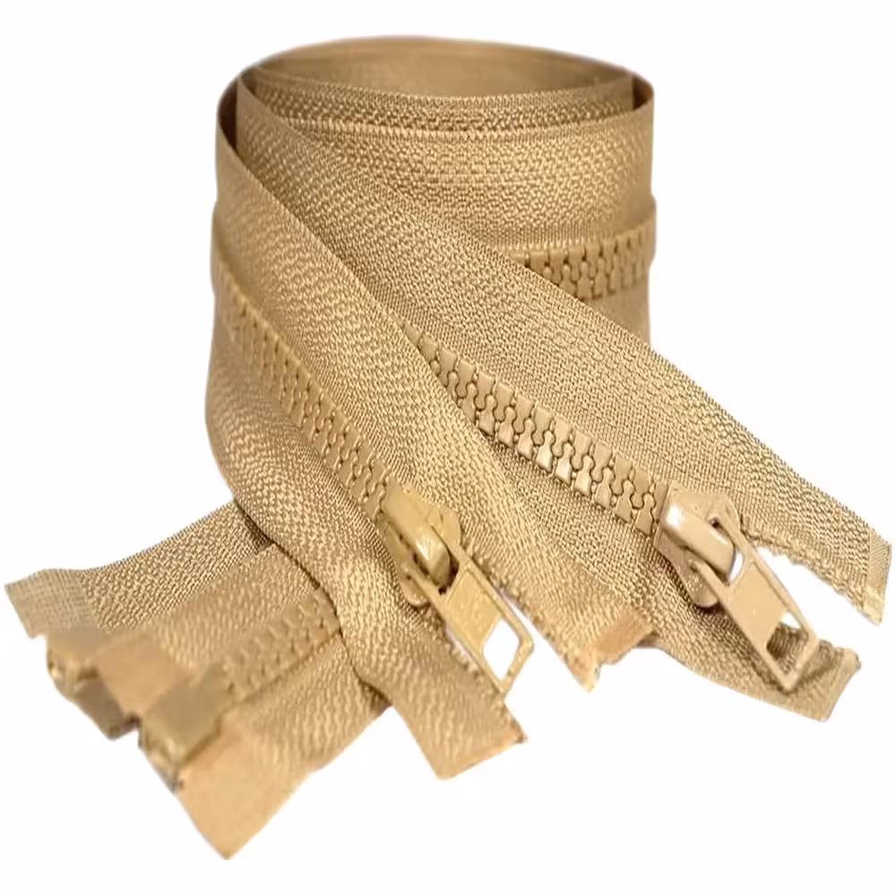 خرید زیپ کاپشنی کرم 70 سانت دنده 5 پلاستیکی