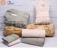 حوله ست دو نفره wood art رنگ صدری و پودرا