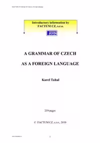 گرامر او چک از ای فارن لنگوئج | کتاب زبان چک A Grammar of Czech as a Foreign Language