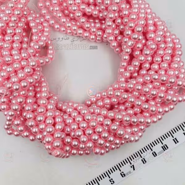 مروارید سنگی ( صورتی ) سایز 6