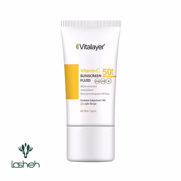 فلوئید ضد آفتاب ویتامین سی SPF 50 ویتالیر